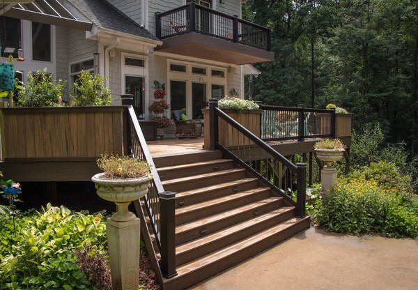 composite porch decking ideas backyard exterior