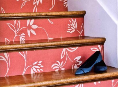 decorative-stair-risers-orange-painted-stair-risers-wooden-treads
