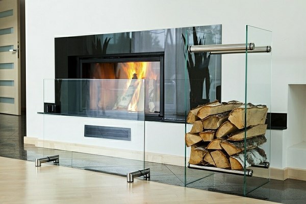 Modern Fireplace Ideas Types Styles, Glass Fireplace Screen Modern