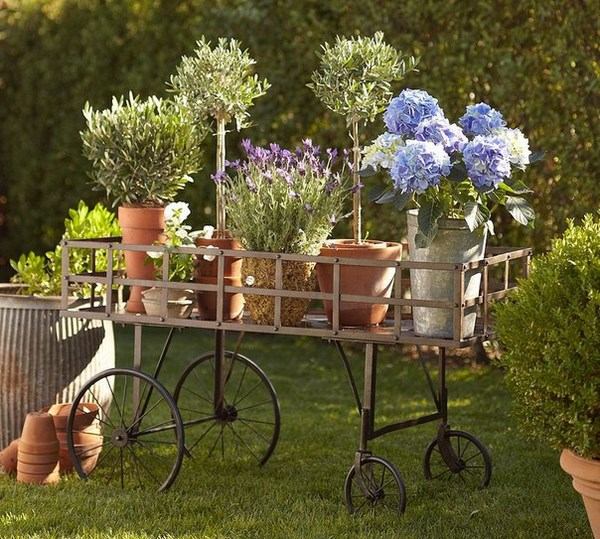 flower pots garden decor DIY raised flower beds