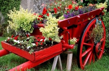 flower-cart-ideas-how-to-upcycle-old-carts-creative-garden-decorating-ideas