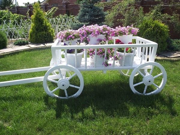 upcycling old wooden carts garden decor