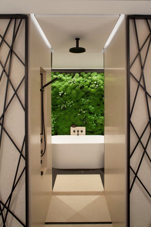 vertical gardens living wall bathroom decor