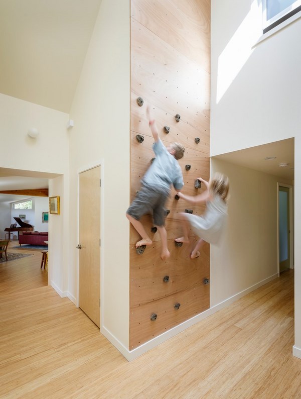 indoor rock climbing wall design ideas contemporary hall 