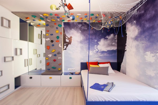 indoor rock climbing wall design ideas contemporary kids bedroom