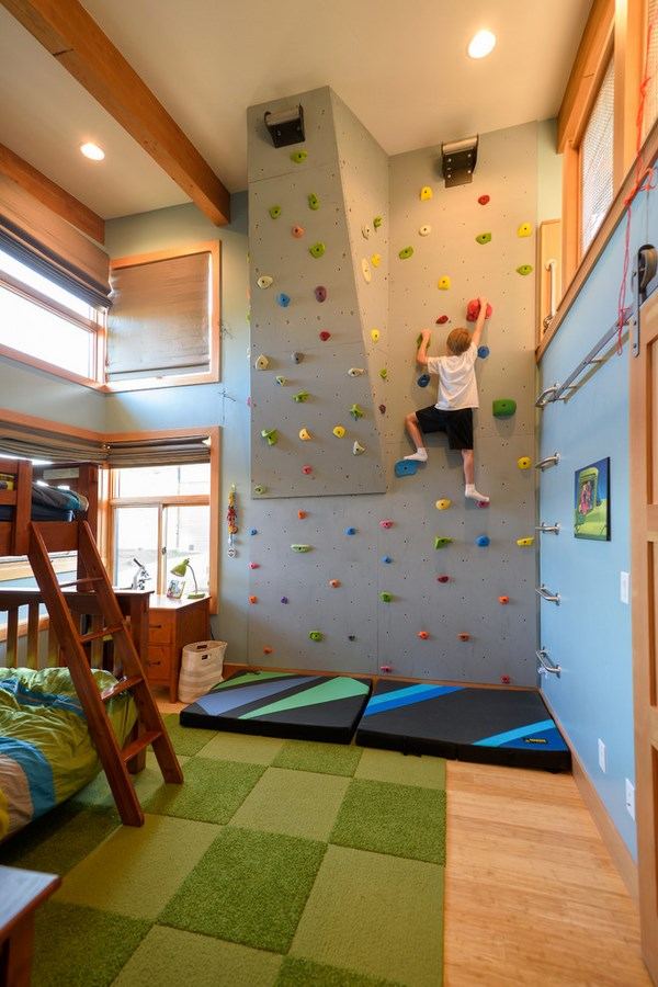 indoor rock climbing wall kids bedroom ideas sports activities