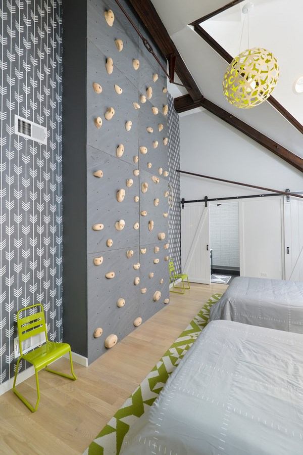 indoor rock climbing wall design ideas modern kids bedroom