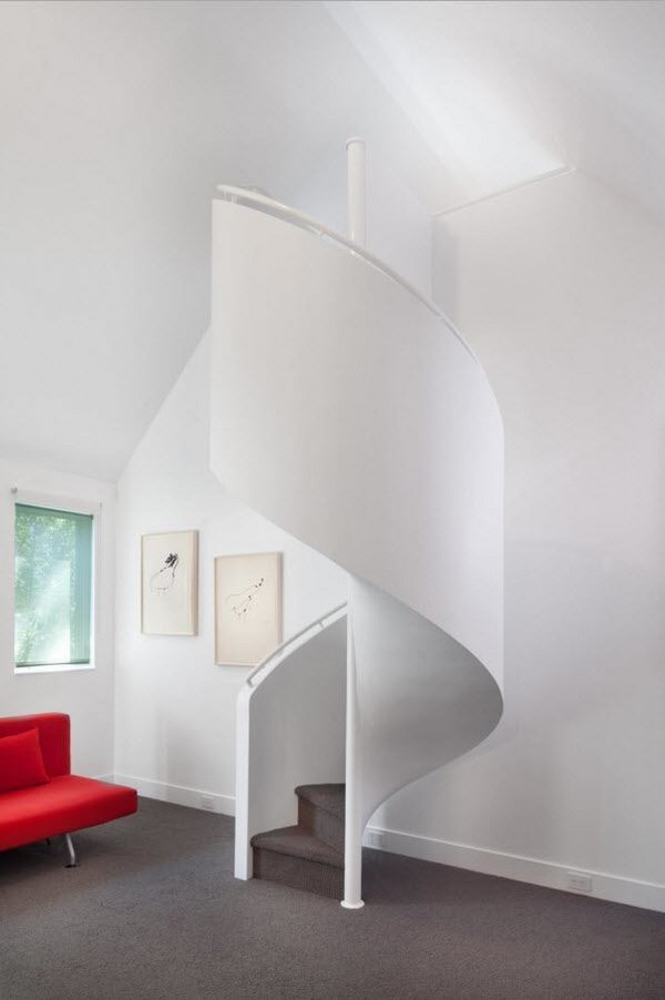 spiral staircase stationary attic staircase