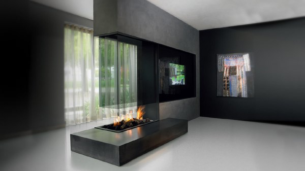 modern fireplace ideas double sided fireplaces