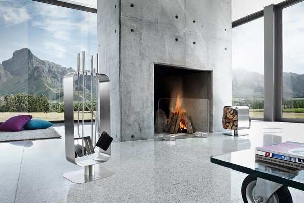 modern fireplace ideas minimalist living room glass fireplace screen 