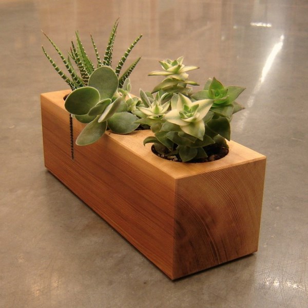 wooden flower planters