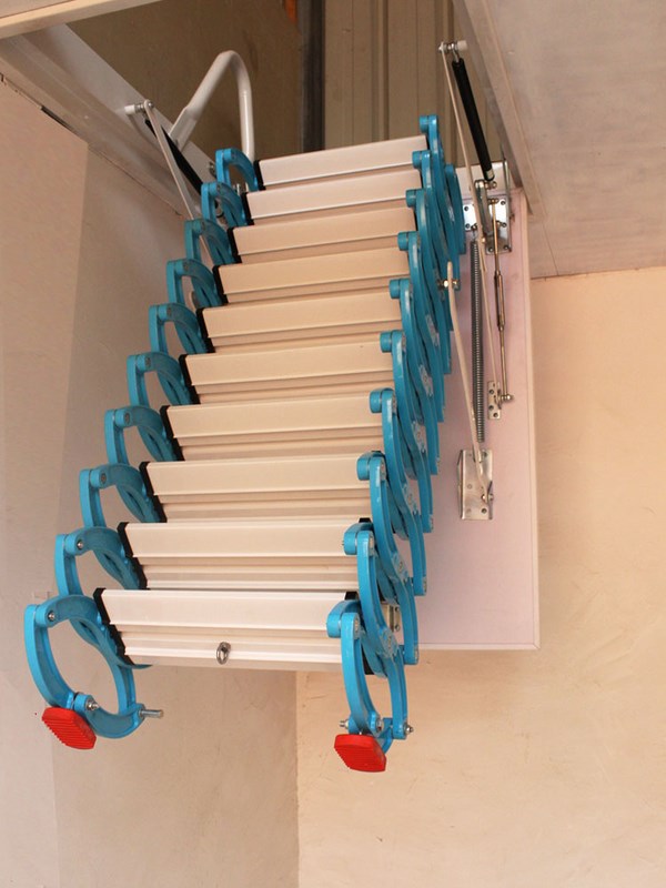 telescopic stairs pull down attic ladder