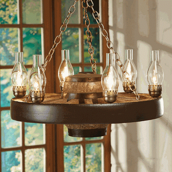  small wagon wheel chandelier design 