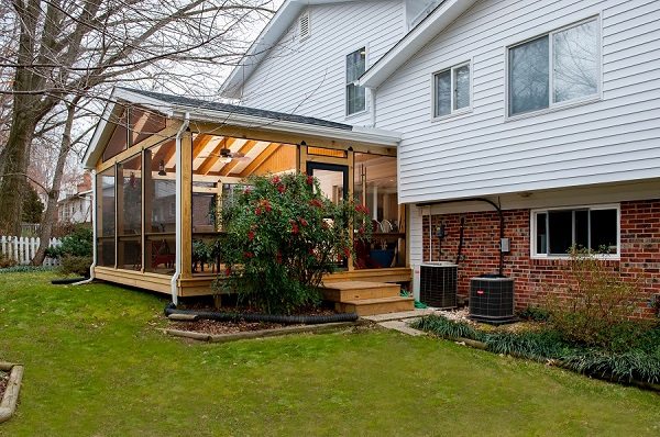 house addition patio deck ideas screened porch 