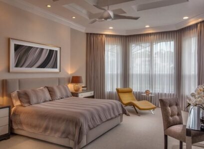 bay-window-curtains-modern-bedroom-decorating-ideas-recessed-lights