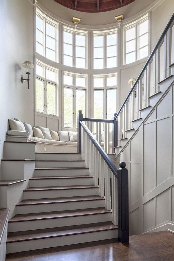 staircase design ideas large window 