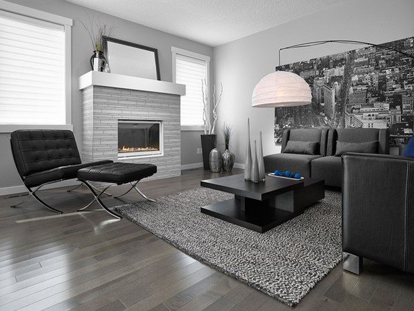 grey hardwood floors contemporary living room design grey white interior fireplace