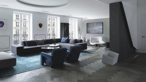 Grey Hardwood Floors In Interior Design, Dark Grey Floor Living Room Ideas