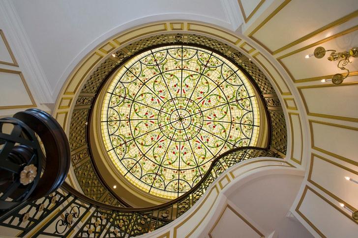 stained glass ceiling design ideas interior staircase dome ceiling