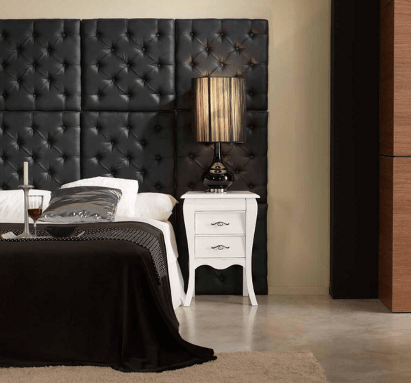 bed headboard tufted wall panels sound barrier ideas