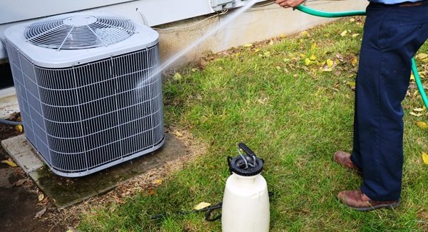 cleaning outdoor unit air conditioner maintenance tips