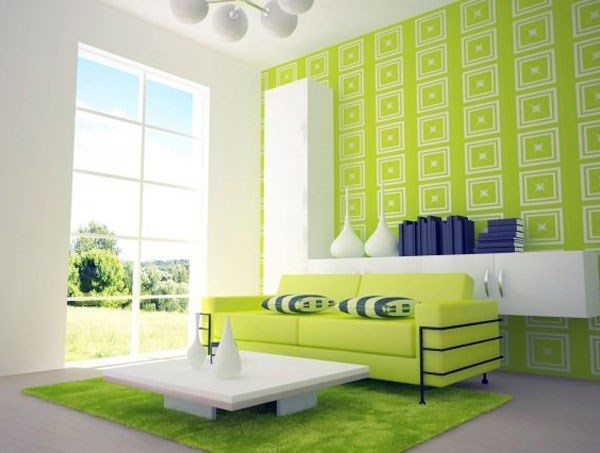 Chartreuse color in interior design