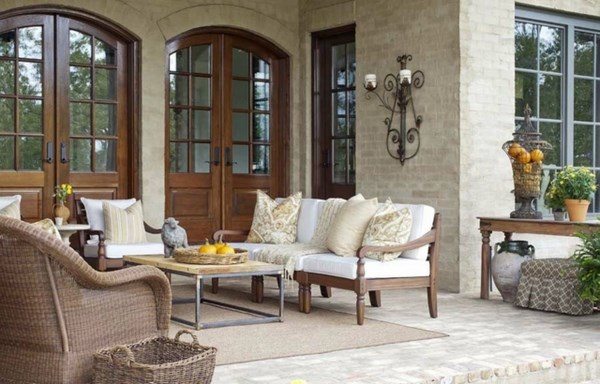 classic veranda design ideas outdoor furniture flowerpots