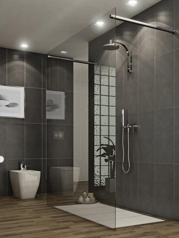 contemporary glass shower stall bathroom design ideas