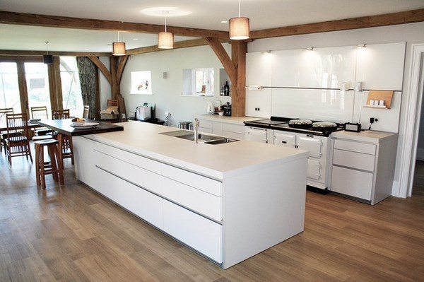 contemporary kitchen white cabinets white stove