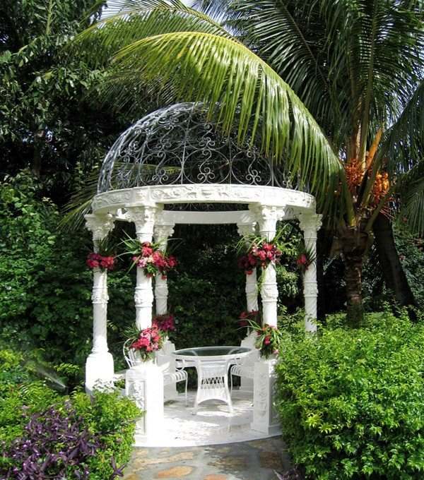 elegant gazebo with dome roof garden shade structures