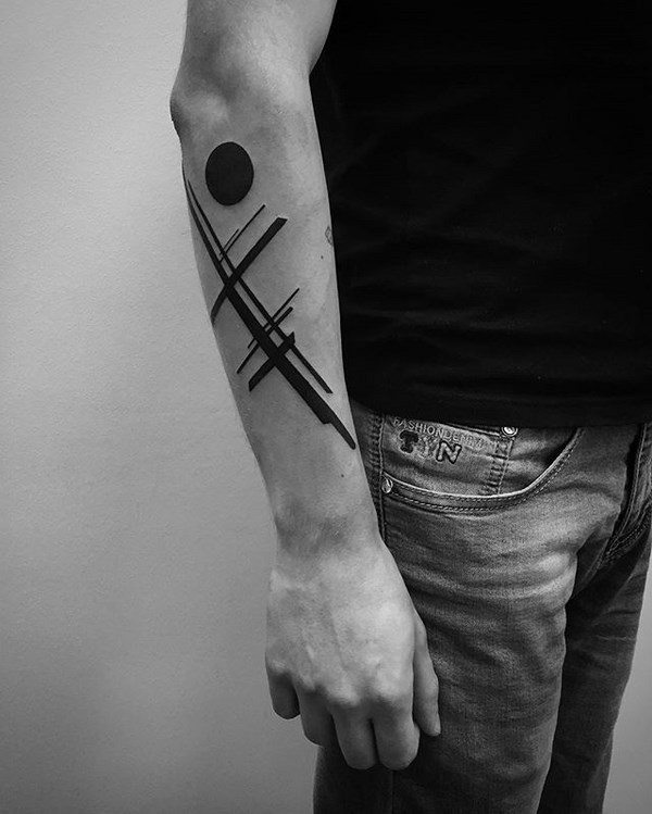 fashionable original geometric pattern tattoos