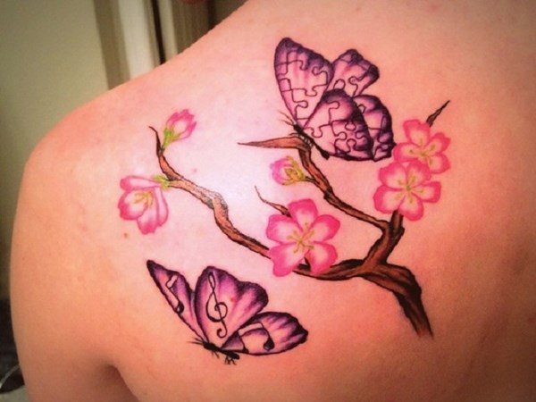 flowers and butterflies beautiful tattoos for women