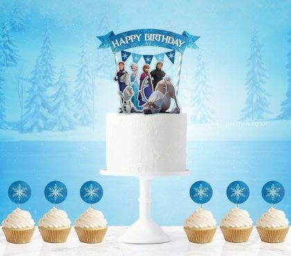 frozen-cakes-cupcake-toppers-and decorating-ideas