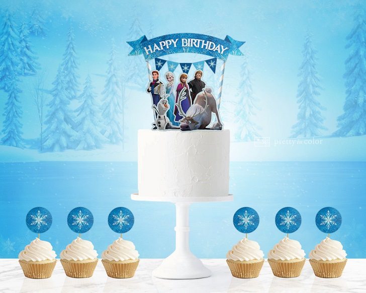 frozen cakes cupcake toppers and decorating ideas