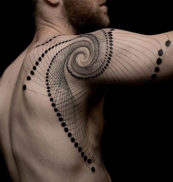 geometric tattoos for men shoulder tattoo ideas