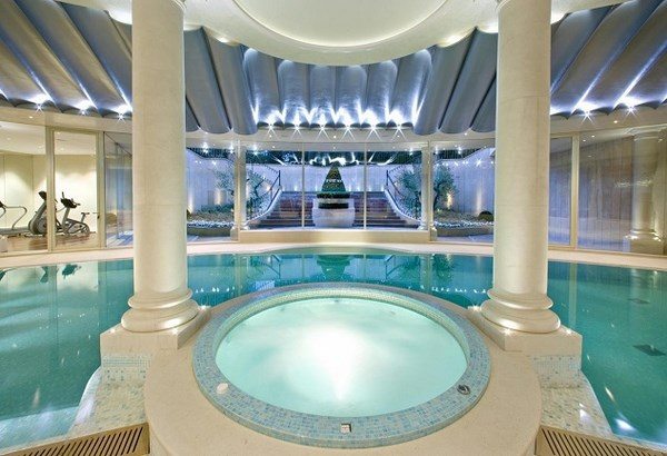 indoor swimming pool decorating and lighting ideas