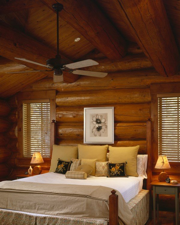 log cabin homes rustic bedroom decorating ideas