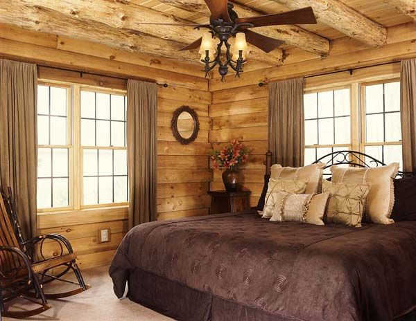 log house decor ideas bedroom curtains bedding set