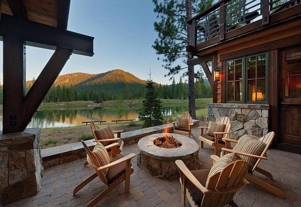 Log Cabin Homes Exterior Interior, Log Cabin Style Outdoor Furniture