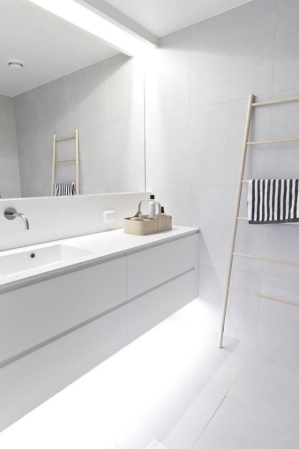 minimalist bathroom lighting ideas floating vanity wall mirror
