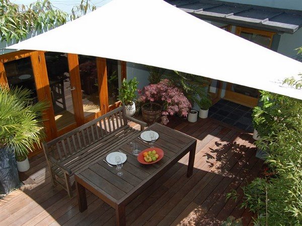 modern garden shade ideas fabric sail dining furniture