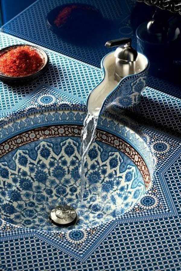 moroccan style sink faucet bathroom design ideas