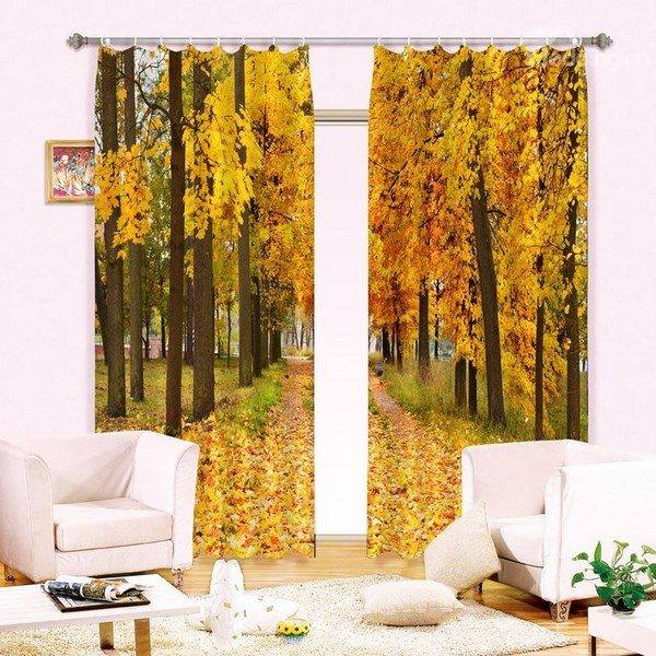 photo curtains for living room landscape image