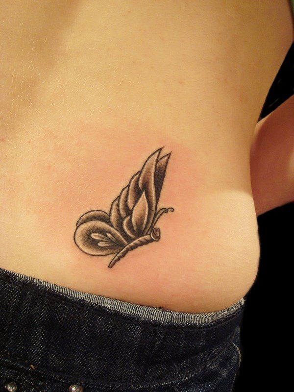 small tattoo ideas butterfly on the hip