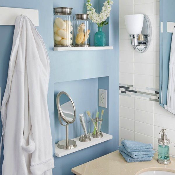 storage ideas for small bathrooms wall niches