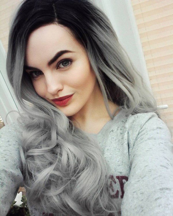 Grey ombre hair - ideas for the most fashionable dyeing