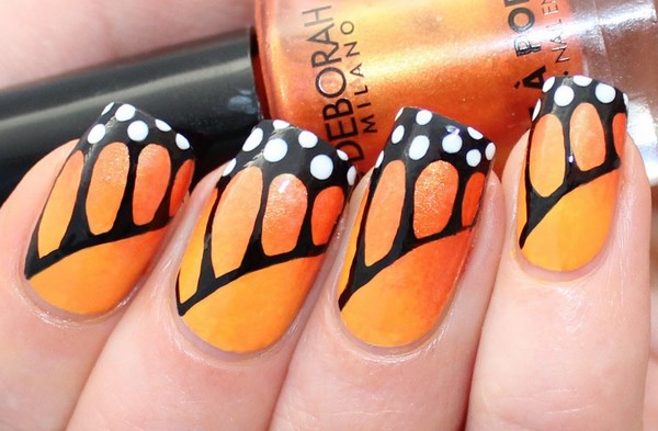 DIY butterfly wings nails