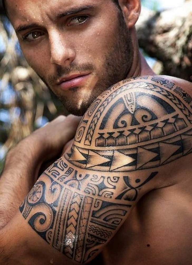 Tattoo styles and techniques cool half sleeve polynesian tattoo