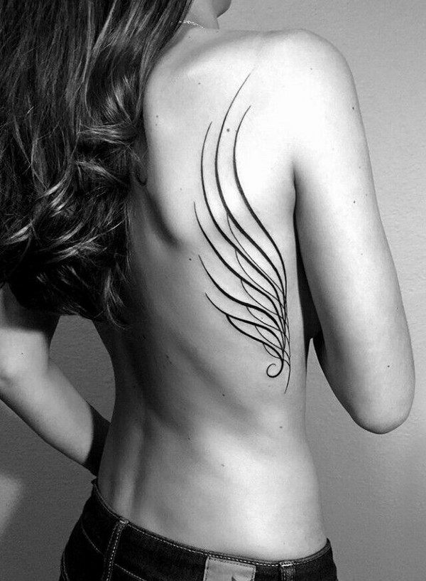 angel wings tattoos on back
