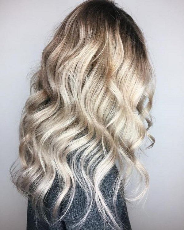 ash hair with ombre effect